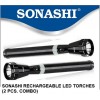 Sonashi Rechargeable LED Torches (3Sc Battery 2 Pcs. Combo)